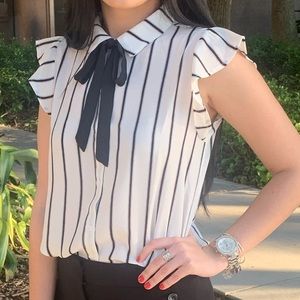 Black an white blouse
